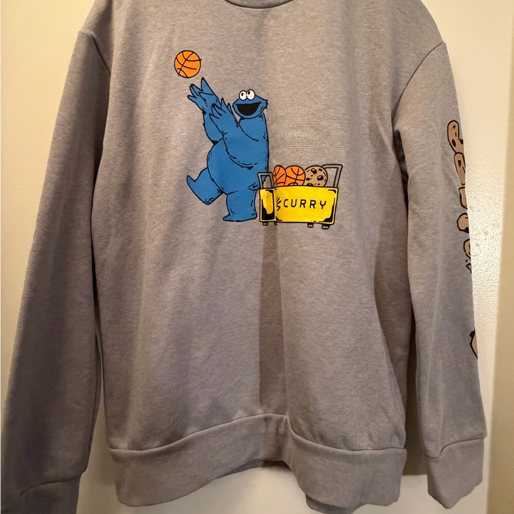 Under Armour Curry/Sesame Street Collab Boys L Cookie Monster NWOT